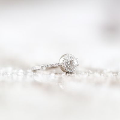 Triple Halo Engagement Ring Sterling Silver CZ SFR0036