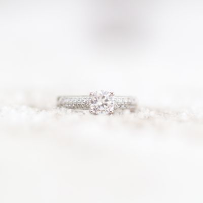 4 Prong Iced Engagement Ring Sterling Silver CZ SFR0029
