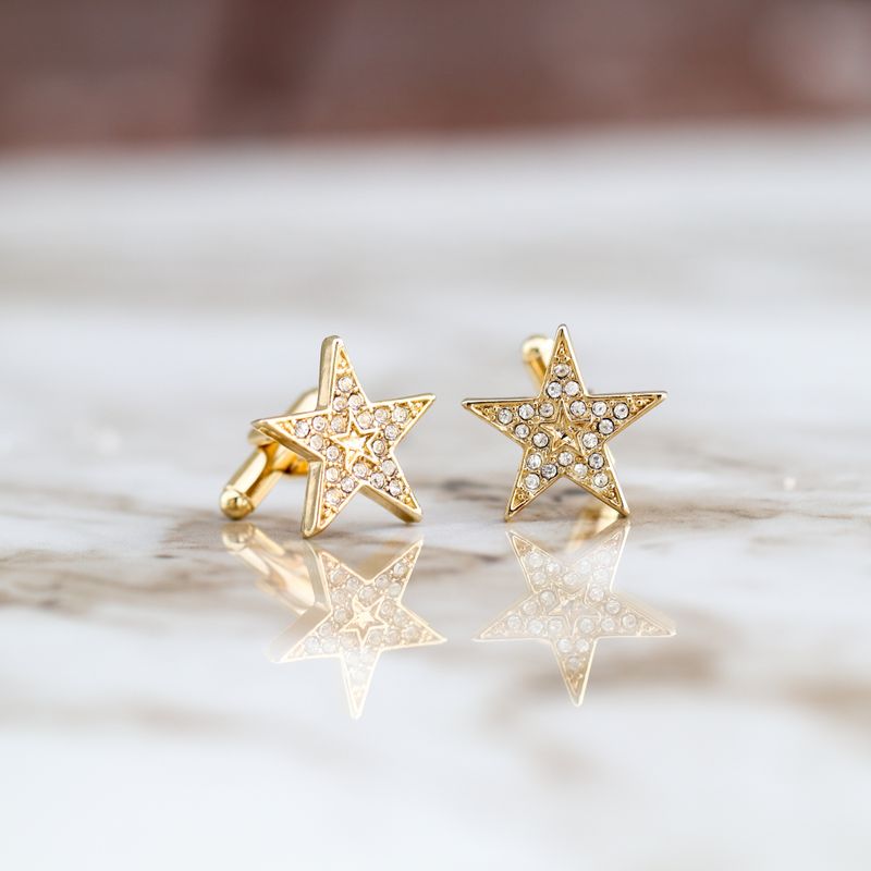 Star Cuff Links Alloy CZ SFP0041