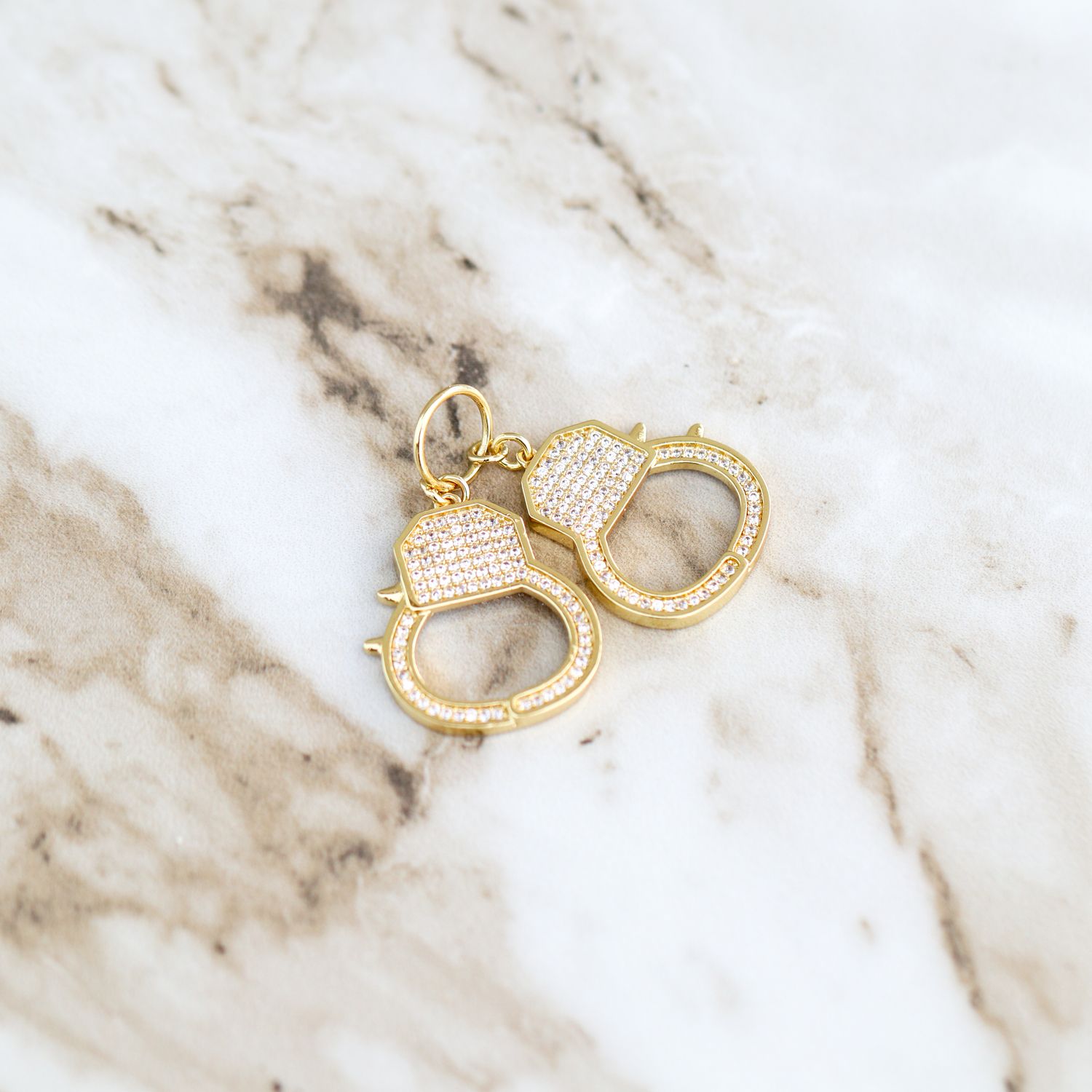 HandCuffs Pendant Alloy CZ SFP0051
