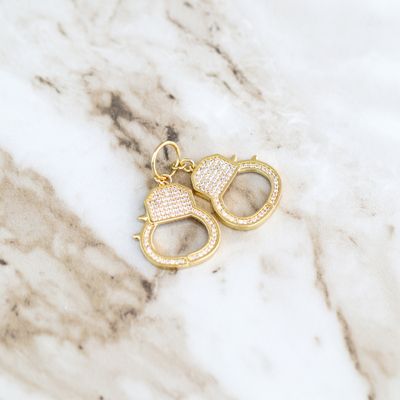 HandCuffs Pendant Alloy CZ SFP0051