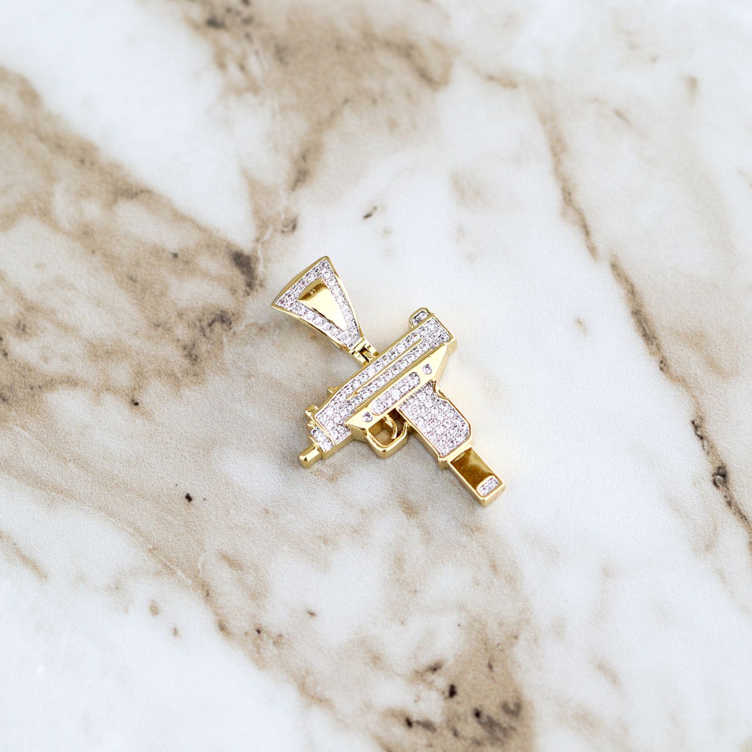 Mini Uzi Pendant Alloy CZ SFP0044