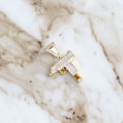 Mini Uzi Pendant Alloy CZ SFP0044