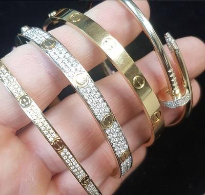 Love Style Bracelet Pave Diamond 18KT Size 16 BR000306
