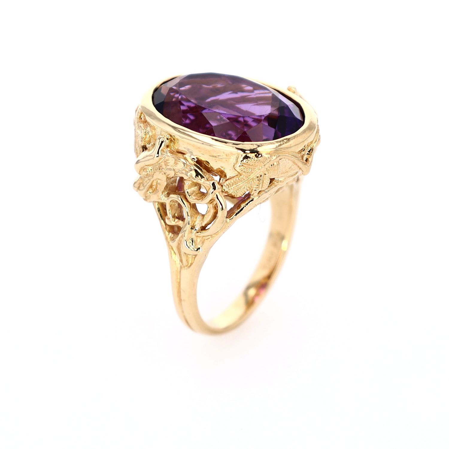 Amethyst Ring 10kt YG 14.8gr RN00196C