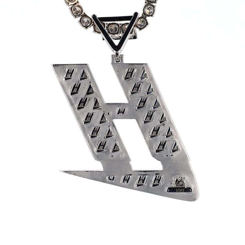 H Pendant 10kt WG 27.90gr Diamond Natural 672 5.85cttw VS FGH PN00194