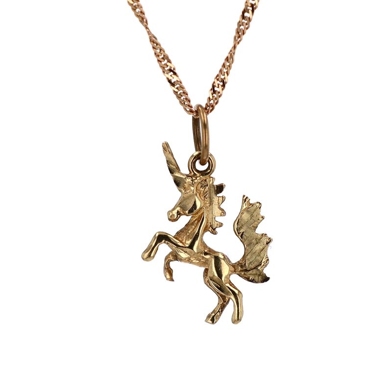 Unicorn Pendant 10kt YG 1.14gr PN00195