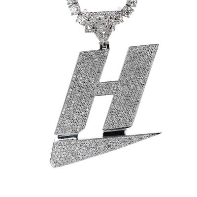 H Pendant 10kt WG 27.90gr Diamond Natural 672 5.85cttw VS FGH PN00194