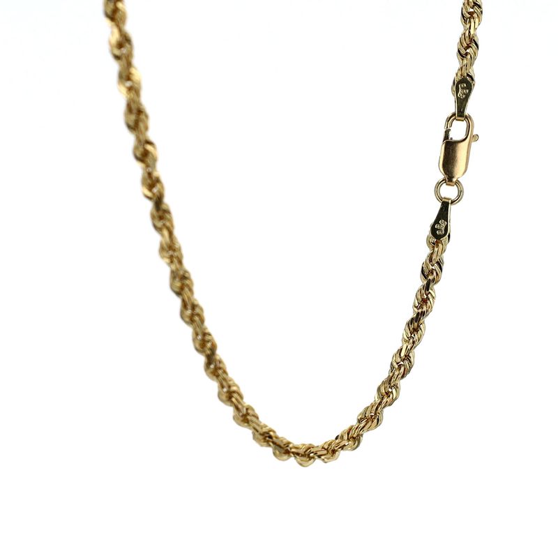 Diamond Cut Rope Chain 10kt YG 17.74gr 26" 2.6mm CH000518