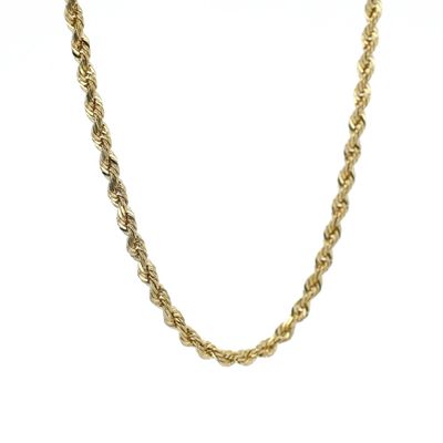 Diamond Cut Rope Chain 10kt YG 16.50gr 22&quot; 3mm CH000526