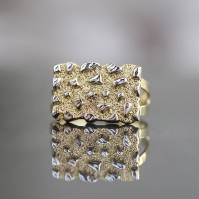 Nugget Ring 10kt Yellow Gold 2.13gr Size 10 RN00185