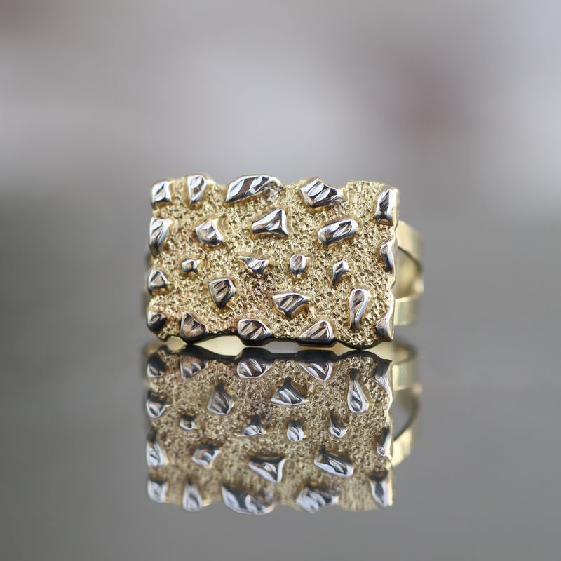 Nugget Ring 10kt Yellow Gold 2.13gr Size 10 RN00185