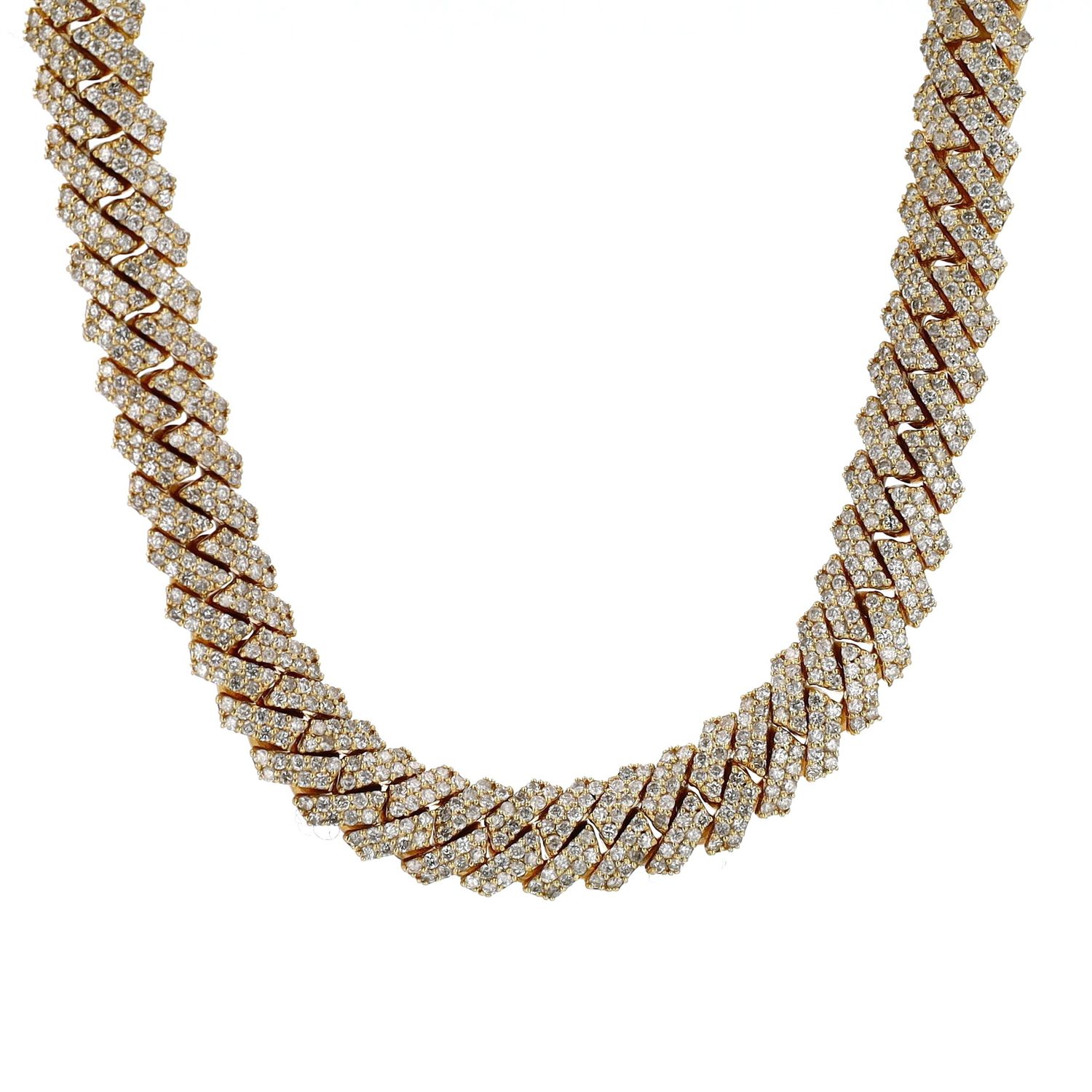 Frostbite Cuban Link Diamond 14kt YG 165.2g 22&quot; 11mm 24.32cttw Si+ G-H-I CH001015