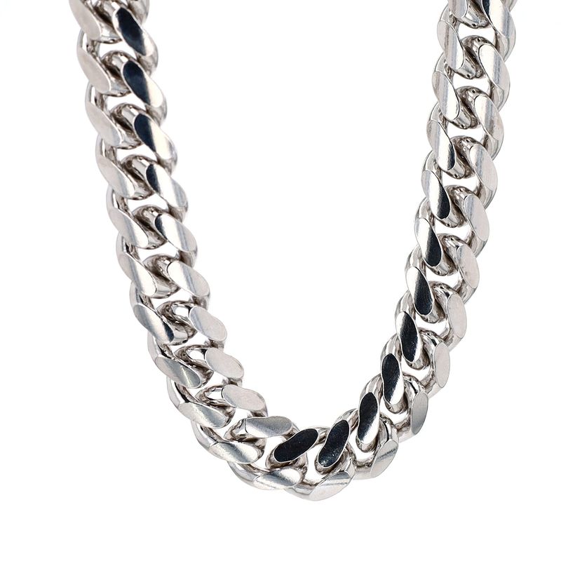 Cuban Link Chain Sterling Silver 324.5gr 26&quot; CH000536