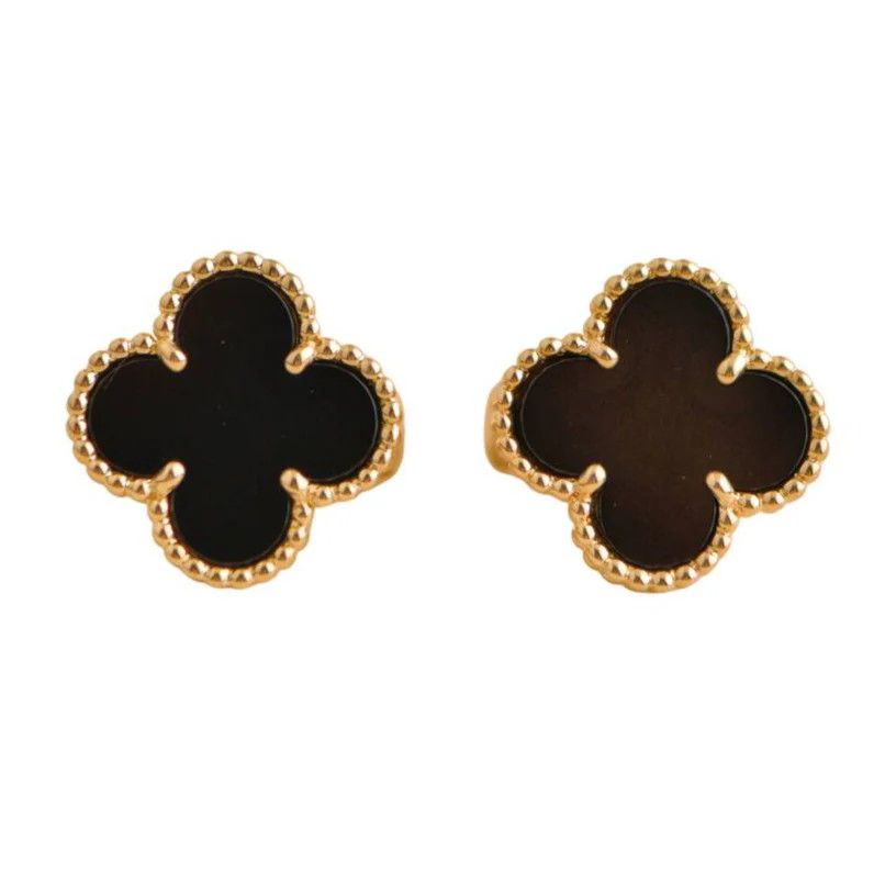 Motif Earrings Onyx 18kt YG 7.3gr ER00196
