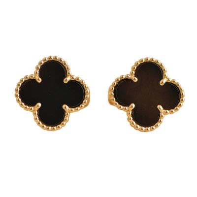 Motif Earrings Onyx 18kt YG 7.3gr ER00196