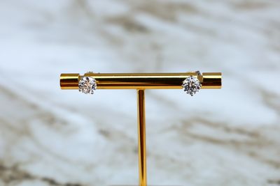 Diamond Studs 4 Prong Basket 14K White Gold 2.12ctw 1ct each Lab VVS D 3EX non Flur ER00193