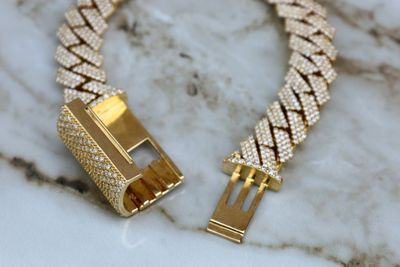 Frostbite Miami Cuban Diamond Bracelet 14kt YG 116.7g 8'' 14mm 13.42cttw Si/I G-H-I BR000139