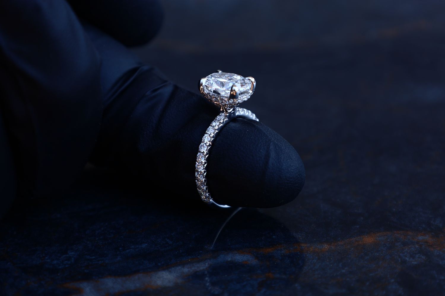 Engagement Ring Oval Center Diamond LAB 2.00ct VVS E 3EX 18KT WG 4.05GR NATURAL 0.75CTTW MELEE SI/VS/FG RN00146