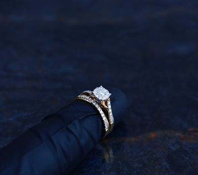 DIAMOND RING SET 10KT YG 1.91GR 0.33CTTW  SI/I GHI NATURAL  RN00188C