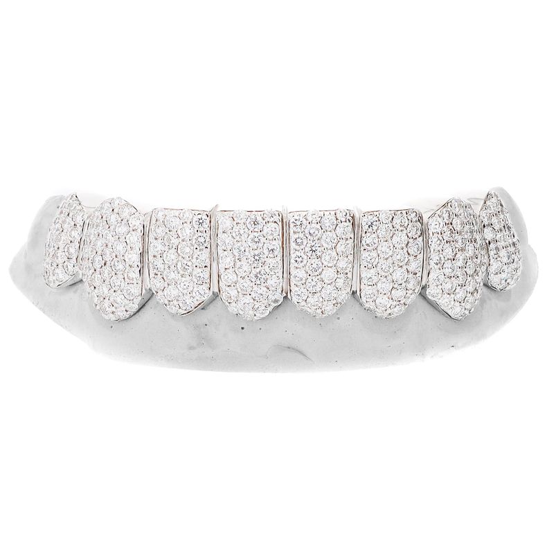 Chrome Cowboy Iced Out Diamond Grillz