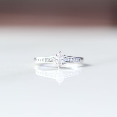 Marquis Diamond Ring 14kt WG size 7 LAB VVS2 0.22ct RN00211