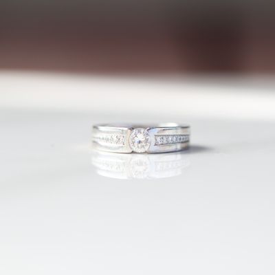 Platinum Diamond Ring 10.51gr 0.39cttw Size 5 RN00207C