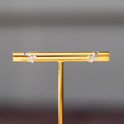 Snowflake Diamond Earrings 14kt YG 1gr 0.30cttw Natural ER00201