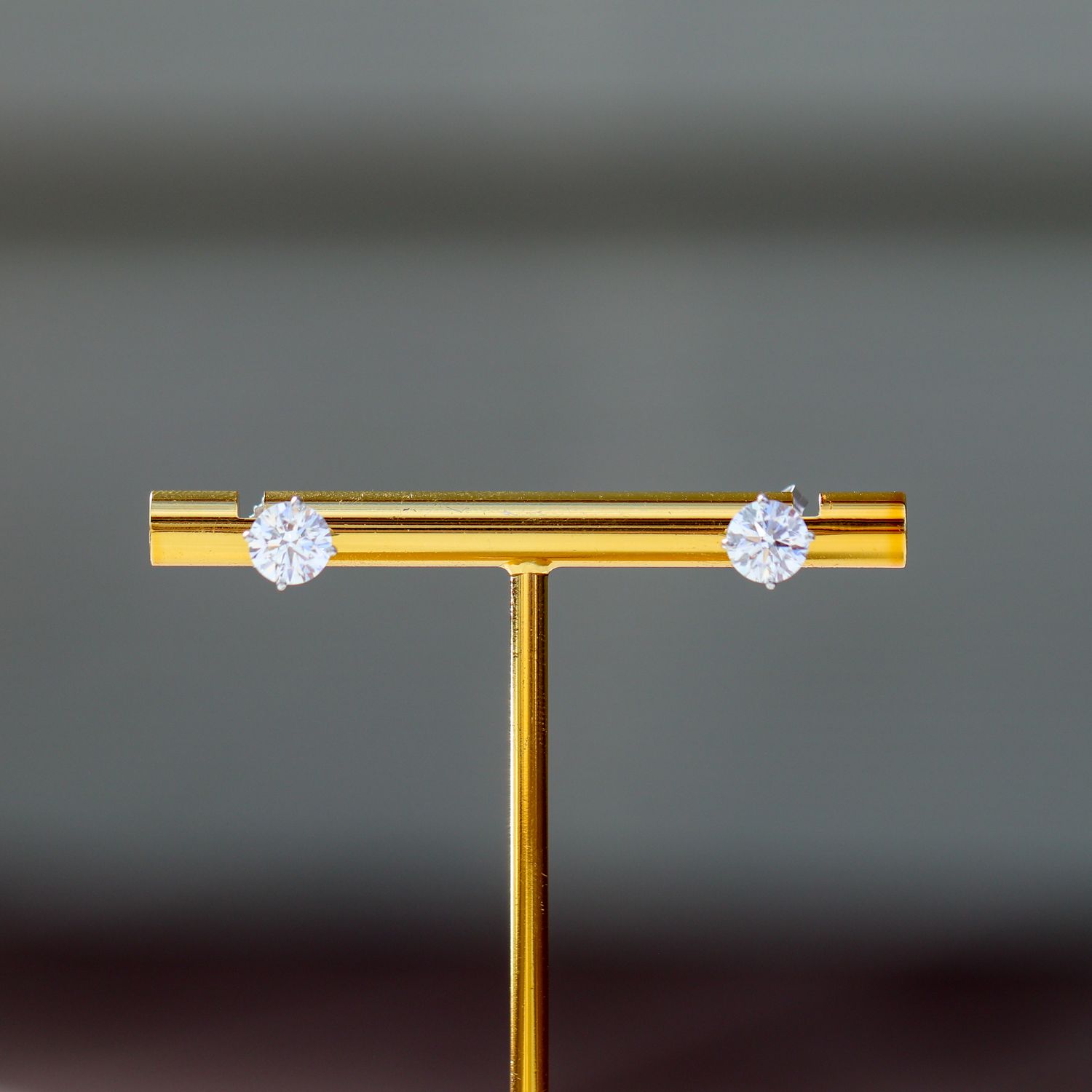 Diamond Studs 4 Prong Basket 14K White Gold 2.12ctw 1ct each Lab VVS D 3EX non Flur ER00193