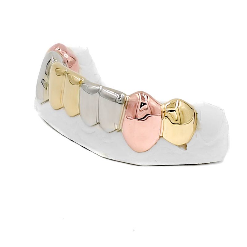 8 Pack Tri Color Grillz