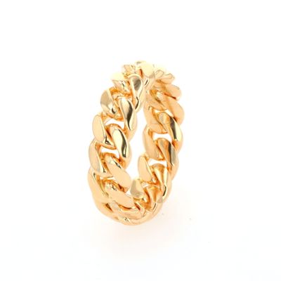 Large Cuban Ring 14kt YG 12.15gr Size 11.5 RN00219