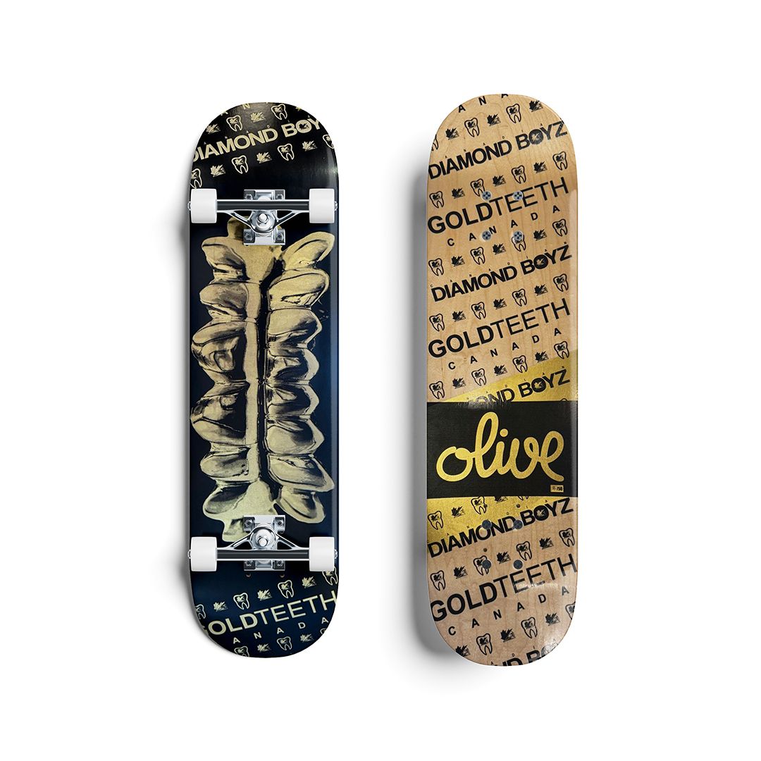 Olive X Canadian Diamond Boyz Skateboard - Deck only (Limited numbers 1-50)