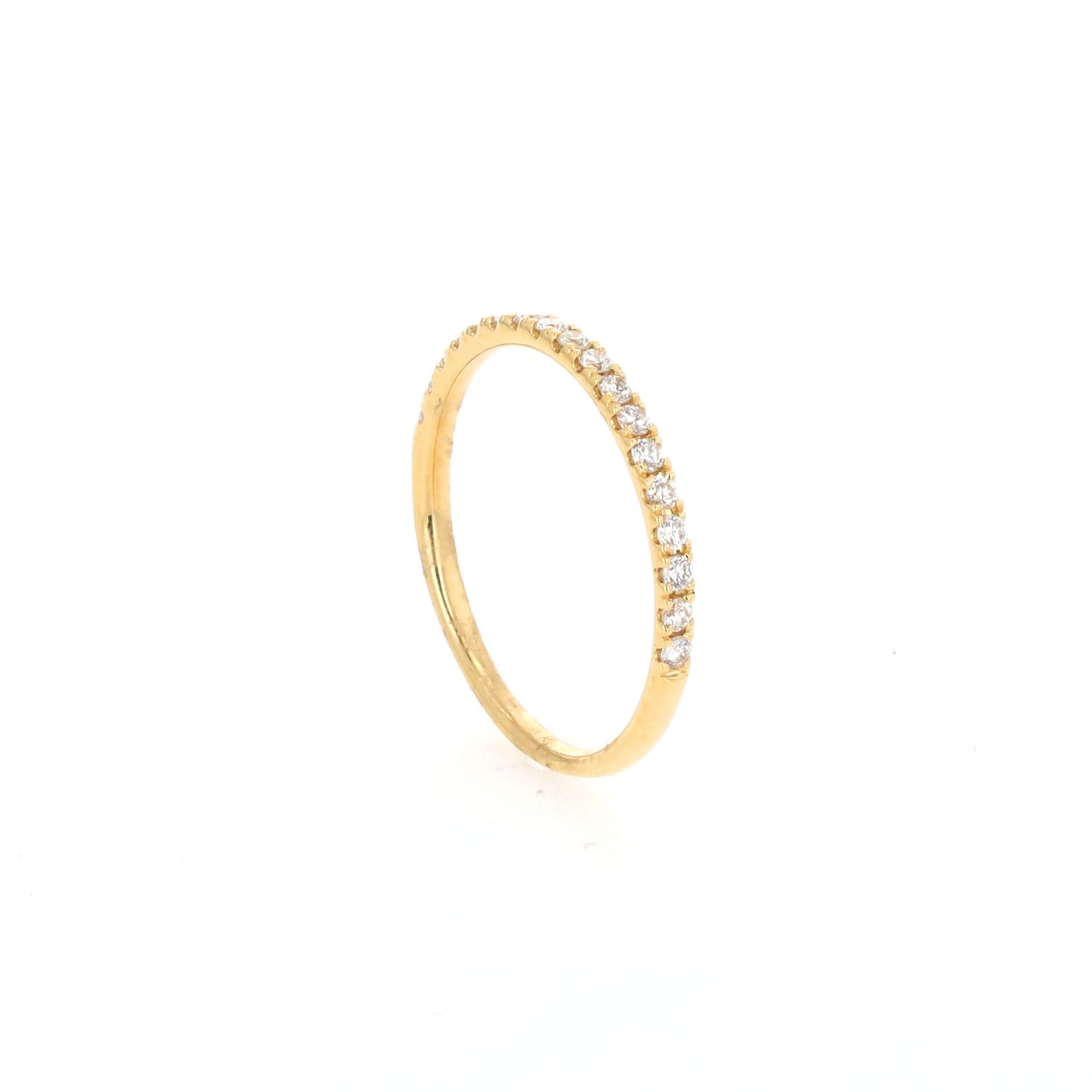 Single Row Diamond Ring 18K YG 1.12gr 0.24ct 18RD RN00235