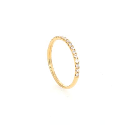Single Row Diamond Ring 18K YG 1.12gr 0.24ct 18RD RN00235