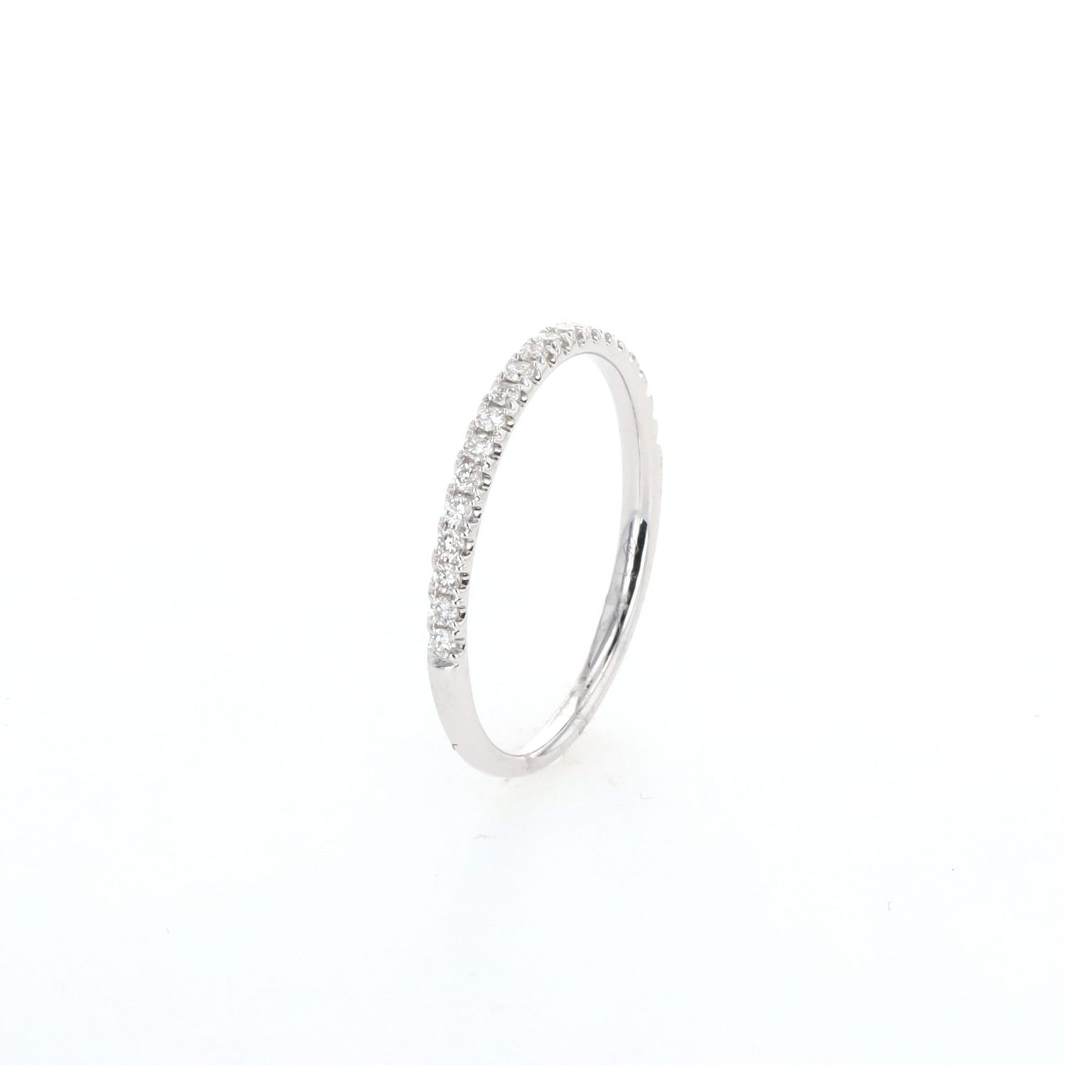 Single Row Diamond Ring 18K WG 1.10gr 0.18ct 21RD RN00236