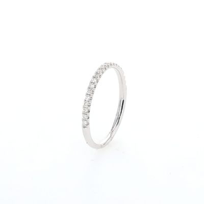 Single Row Diamond Ring 18K WG 1.10gr 0.18ct 21RD RN00236