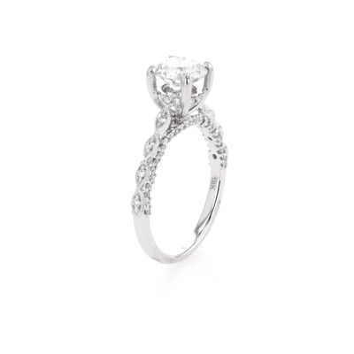 Solitaire Engagement Ring 18kt WG 2.73gr 1.20ct Si-2-F VG Centre 0.35ct 74 RD Band Natural Size 6 RN00238