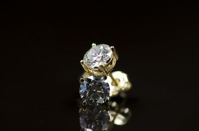 Martini Diamond Studs 14kt YG 1.55gr 2.10cttw LAB VVS D-E Color ER00204