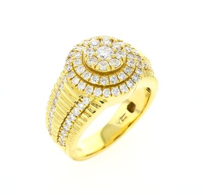 Round Stack Diamond Ring 14kt YG 12.9gr Size 10 2.12cttw SI/I GHI  RN000280