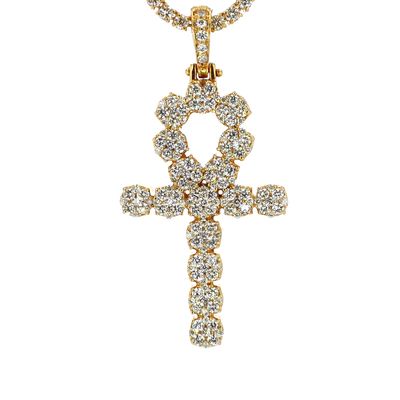 Diamond Ankh Pendant 10kt YG 14.7gr 2.14cttw SI-I GHI PN000868