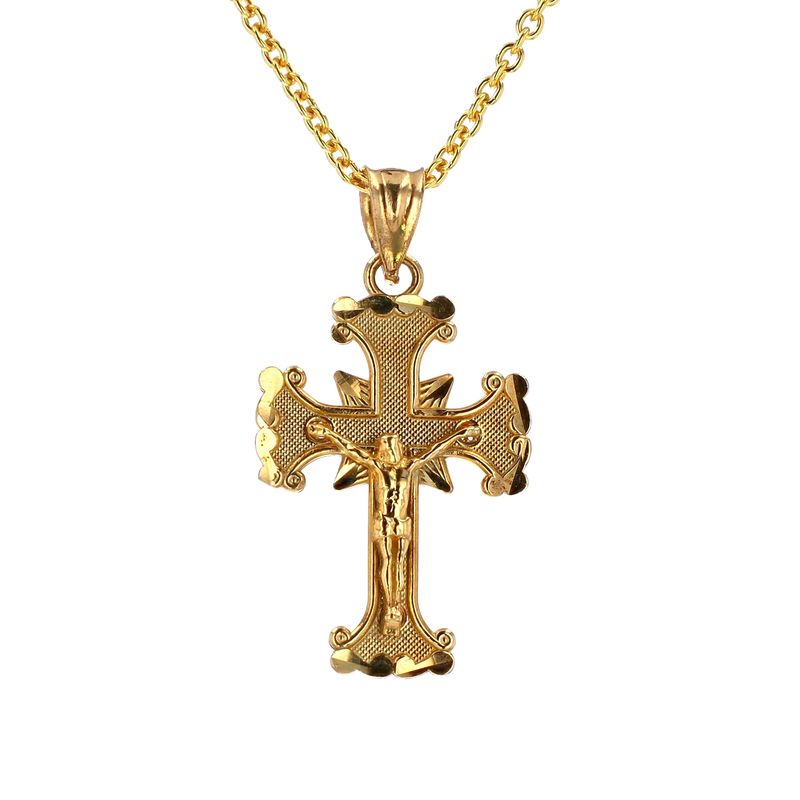 Crucifix Cross Pendant 10kt YG 1.7gr PN000976