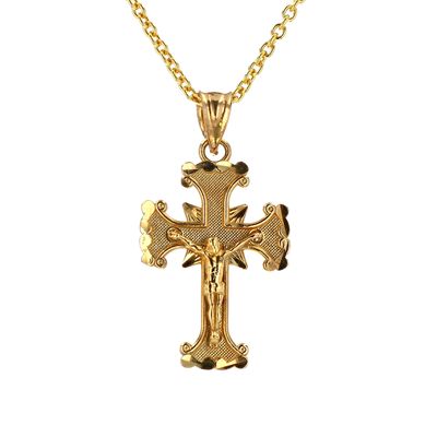 Crucifix Cross Pendant 10kt YG 1.7gr PN000976