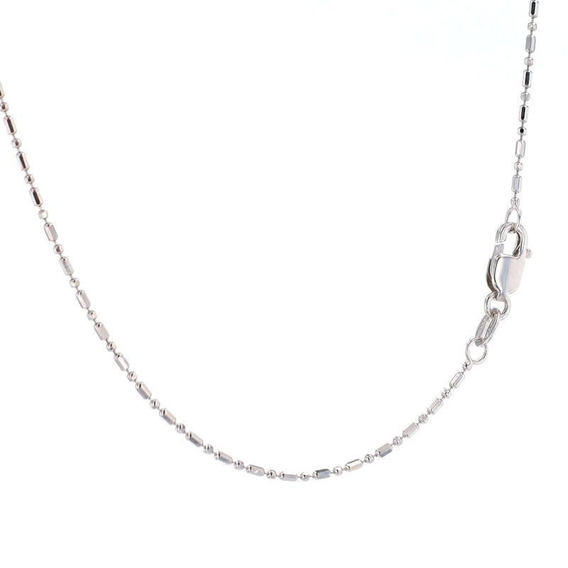 Micro Fancy Bead Chain 14kt WG 20" CH0001236