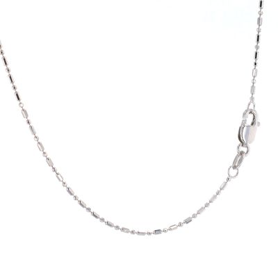 Micro Fancy Bead Chain 14kt WG 20" CH0001236