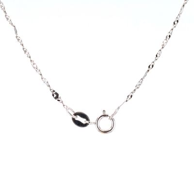 Micro Fancy Link 10kt WG 16" CH0001204