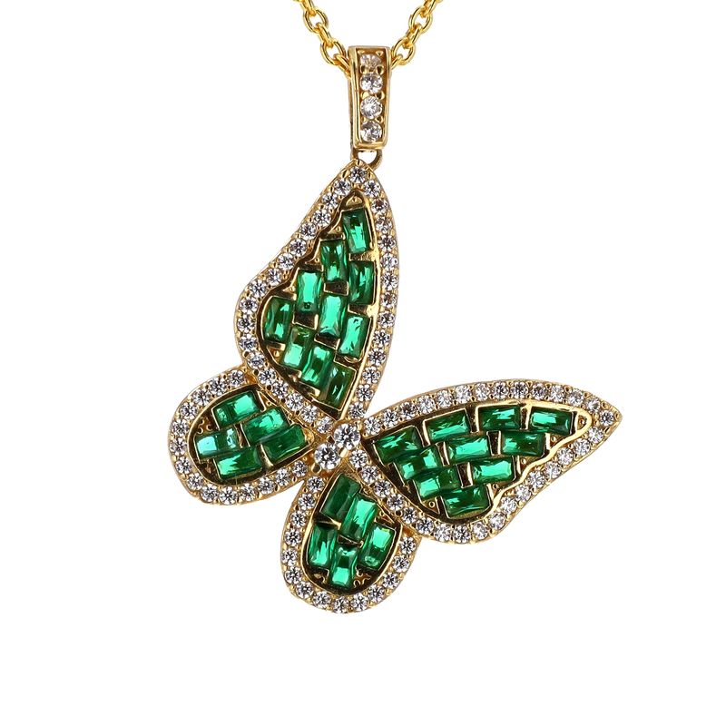 Green Butterfly Pendant 10kt YG 4.5gr PN00124