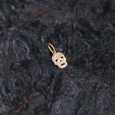 Small Skull Pendant 14kt YG 0.175cttw 0.6gr PN00134