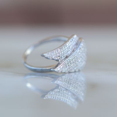 Wing Ring Sterling Silver CZ SFR0016