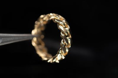 Large Cuban Ring 14kt YG 12.15gr Size 11.5 RN00219