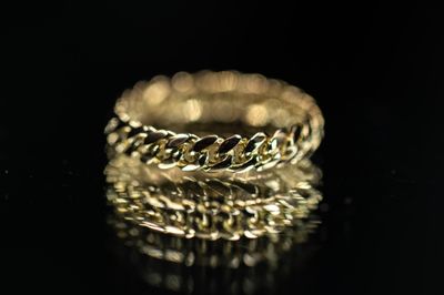 Cuban Ring 10kt YG 2.82gr Size 9 RN00218